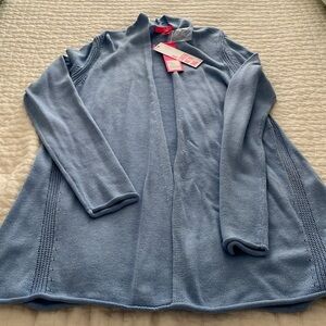 Lilly Pulitzer Allyse cardigan.  Heathered blue peri. NWT size S